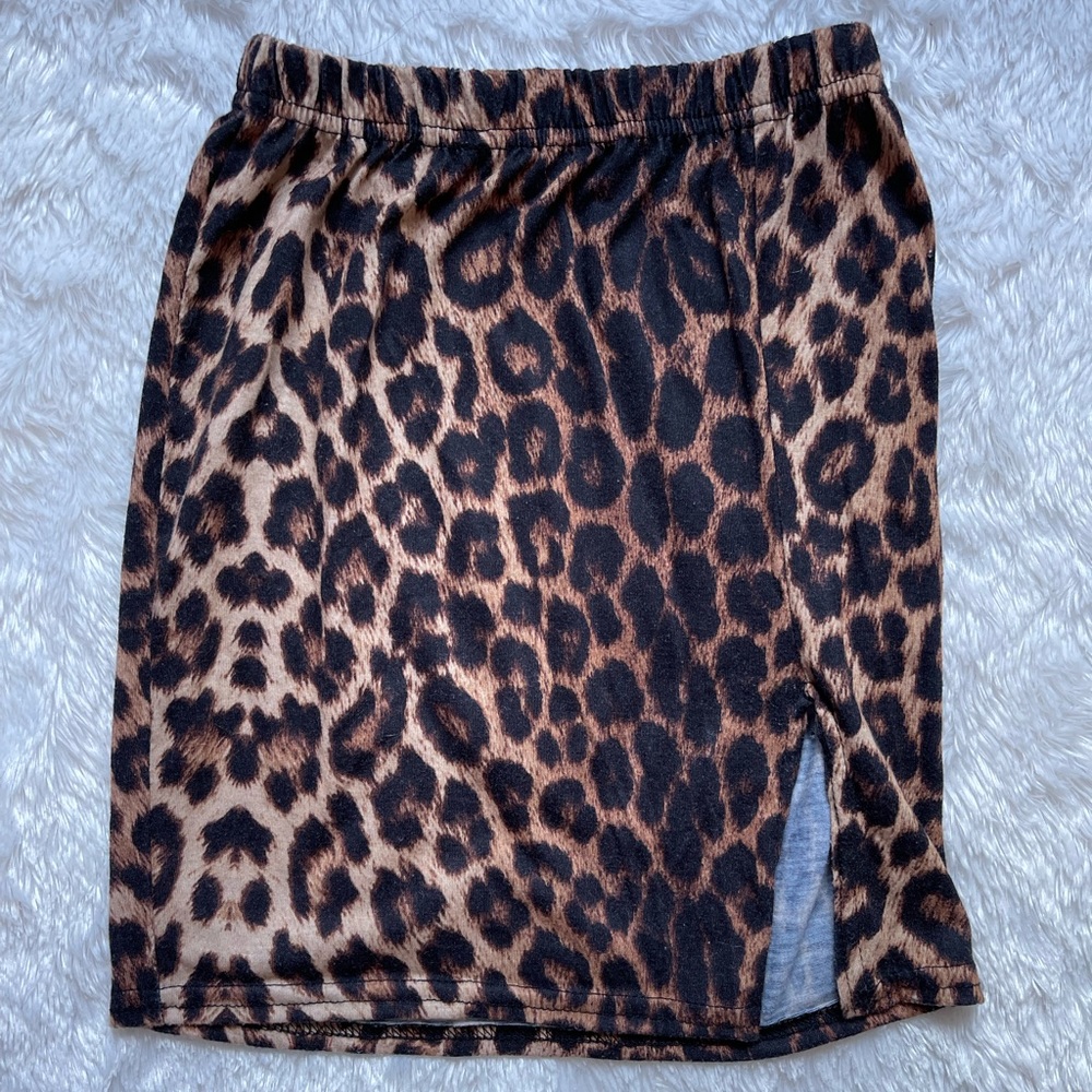Nasty Gal - Leopard Cotton Skirt